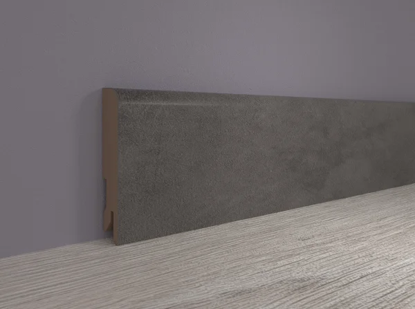 Плинтус MDF Bonkeel 24064 Бетон Лофт Графит (100х16х2400 мм) в Дзержинске