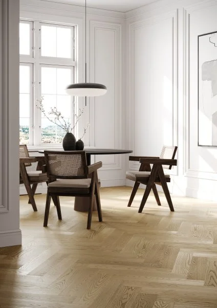 Паркетная доска Quartz Parquet Английская Ёлка Дуб Шампань 33-414 в Дзержинске