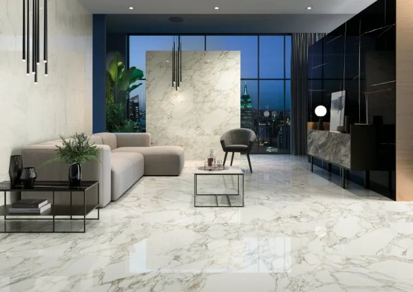 Керамогранит Italon Шарм Делюкс Бьянко Микеланджело 80х160 (Люкс и реттифицированная) в Дзержинске