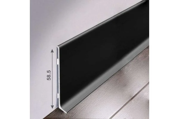 Алюминиевый плинтус Bonkeel ПЛ60 515л Черный (58,5х11,2х2500мм) в Дзержинске