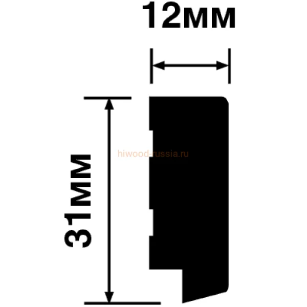 Финишный молдинг LF124B GR3 левый декорированный (31х12х2700мм) в Дзержинске