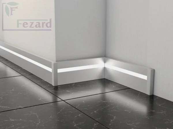 Алюминиевый плинтус Fezard Кабельный ALP-G80-LF Алюминий 80*15*2500 мм в Дзержинске