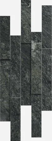 Керамогранит Italon Скайфолл Неро Брик 3D (Патинированная, 28х78) в Дзержинске