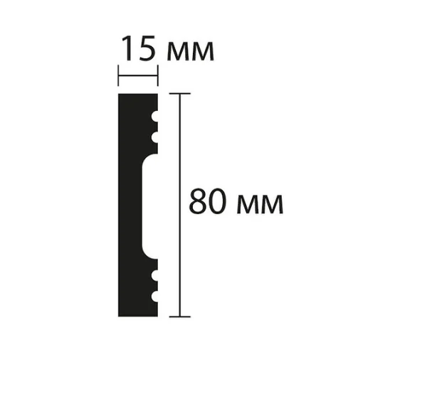 Плинтус NMC Wallstyl FD8 (80х15х2000 мм) в Дзержинске