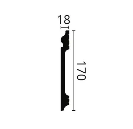 Плинтус NMC Wallstyl FL17 (170х18х2000 мм) в Дзержинске