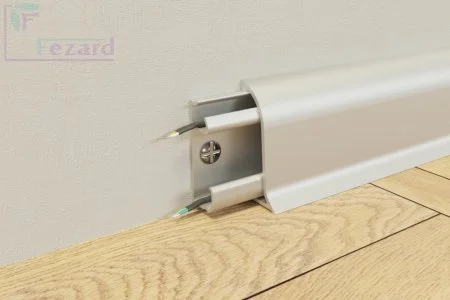 Алюминиевый плинтус Fezard Серебро 43х22х2,5м в Дзержинске