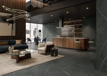 Керамогранит Italon Метрополис Империал Блэк 80х80 (Натуральная и Реттифицированная) в Дзержинске