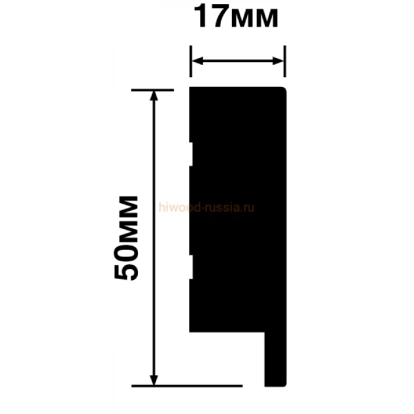 Финишный молдинг LF1 W50 (50х17х2700мм) в Дзержинске