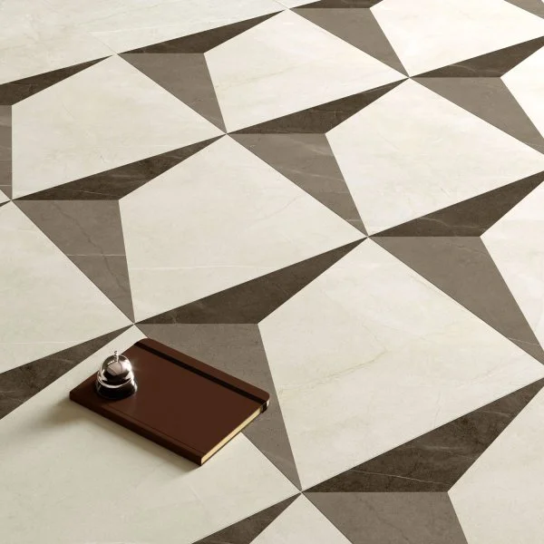 Керамогранит Coliseum Фьямма Уайт Вставка Фрэйм 60х60 (Натуральный и Реттифицированный) в Дзержинске