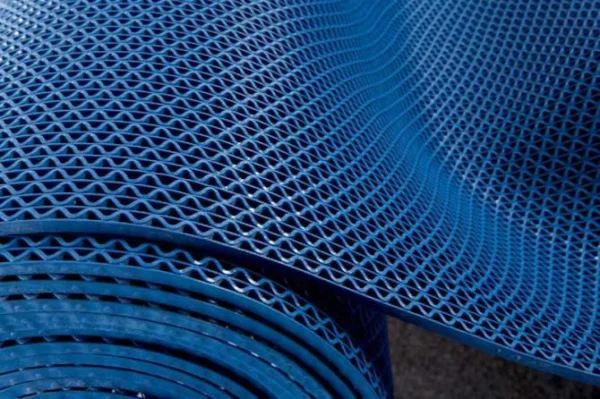 Грязезащитное рулонное покрытие ЗигЗаг Синий 4,5 мм (1,2 м) Китай в Дзержинске