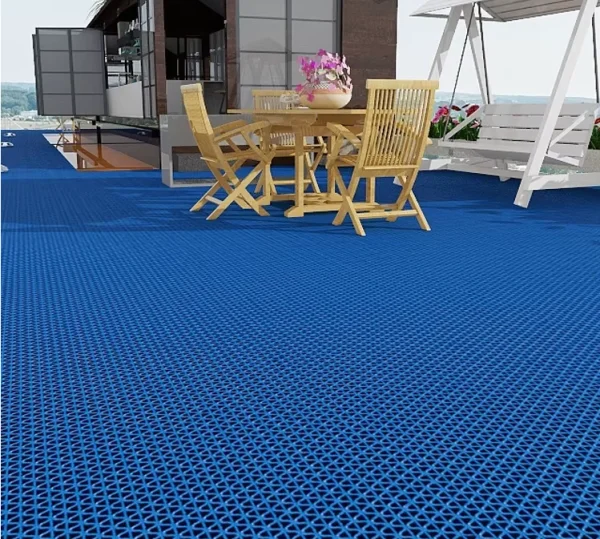 Грязезащитное рулонное покрытие ЗигЗаг Синий 4,5 мм (1,2 м) Китай в Дзержинске