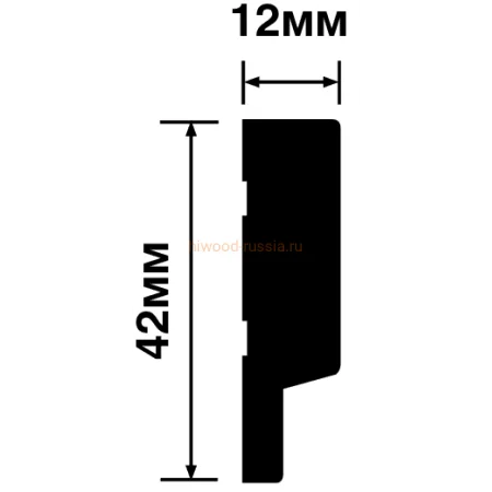 Финишный молдинг LF124A GR15K правый декорированный (42х12х2700мм) в Дзержинске