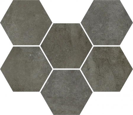 Керамогранит Coliseum Экспо Дарк Мозаика Гексагон (Натуральная, 25х29) в Дзержинске