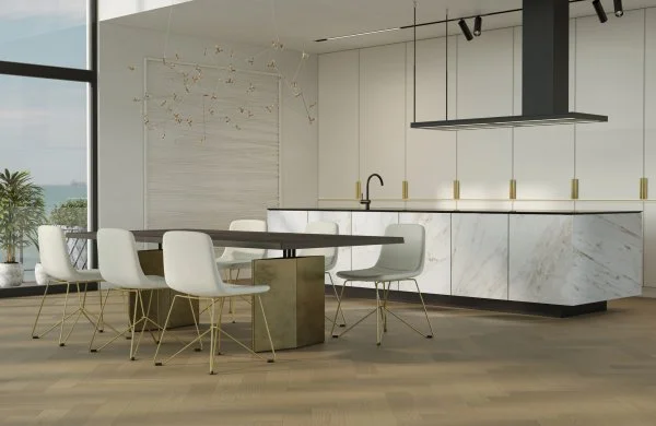 Паркетная доска Quartz Parquet Английская Ёлка Дуб Шампань 33-414 в Дзержинске