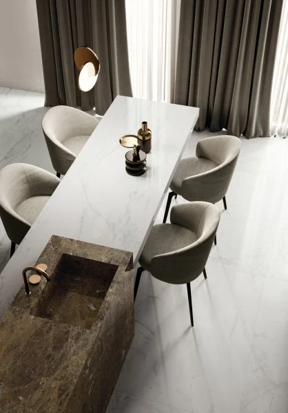 Керамогранит Italon Шарм Делюкс Бьянко Микеланджело 60х120 (Паттинированная и реттифицированная) в Дзержинске