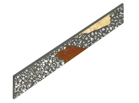 Керамогранит Coliseum Палладио Блэк Плинтус (Натуральный, 7,2х60) в Дзержинске