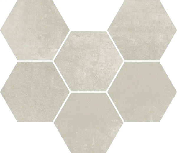 Керамогранит Coliseum Экспо Уайт Мозаика Гексагон (Натуральная, 25х29) в Дзержинске