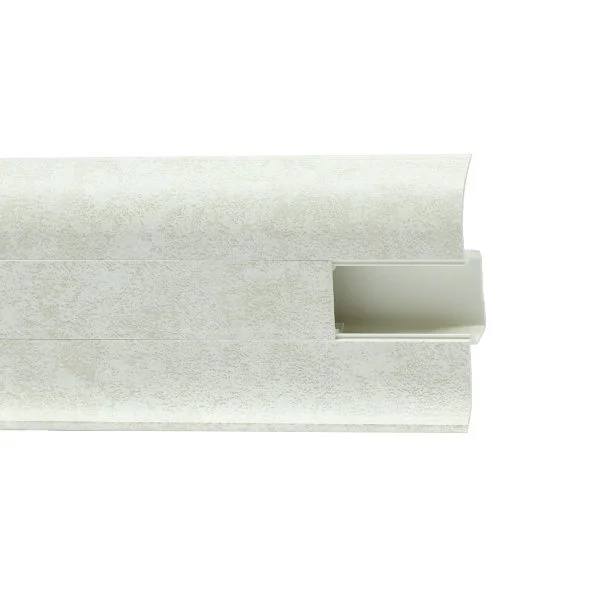 Пластиковый плинтус Royce №860 Белый Кварц (58х22х2200мм) в Дзержинске