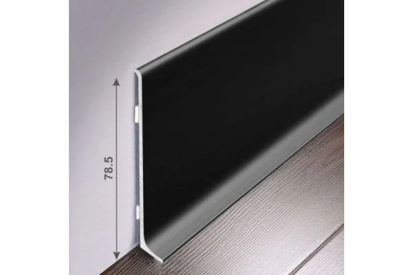 Алюминиевый плинтус Bonkeel ПЛ80 515л Черный (78,5х11,2х2500мм) в Дзержинске